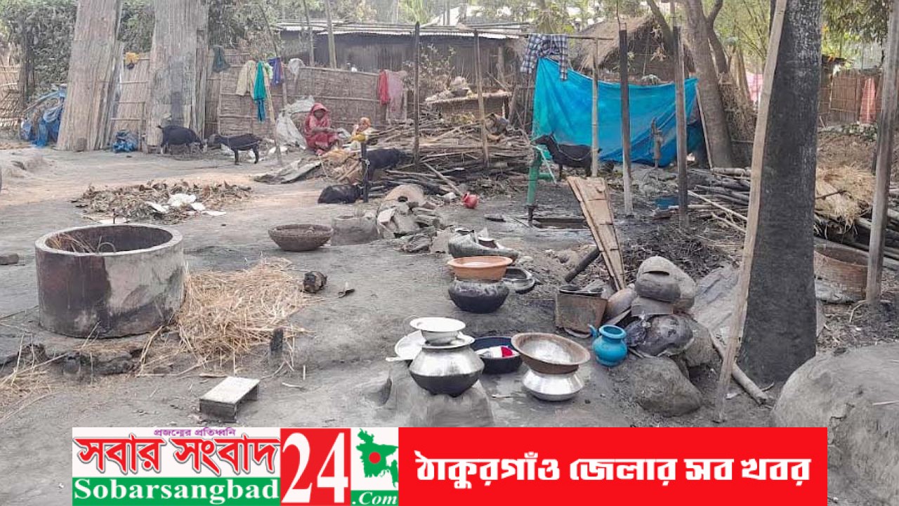 পীরগঞ্জে অগ্নিকাণ্ডে সর্বস্ব হারানো ৯ পরিবার খোলা আকাশের নিচে!